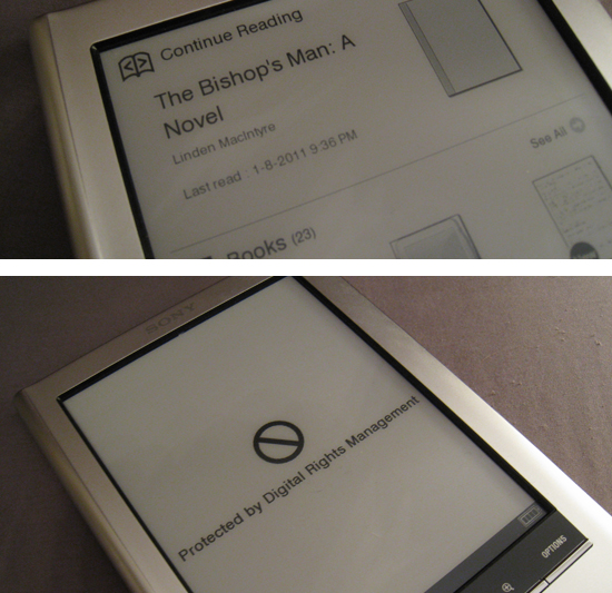 Sony eReader: Content Protected by DRM